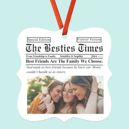 Personalized Besties Times |Bet Friends Forever | Christmas Ornament