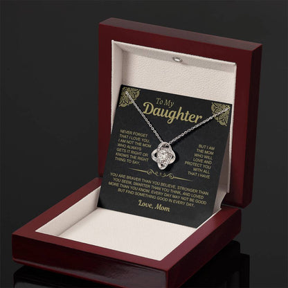 To My Daughter Love Dad Necklace Card • Black Gold Gift from Father • Birthday Graduation Christmas Daughter Jewelry Message