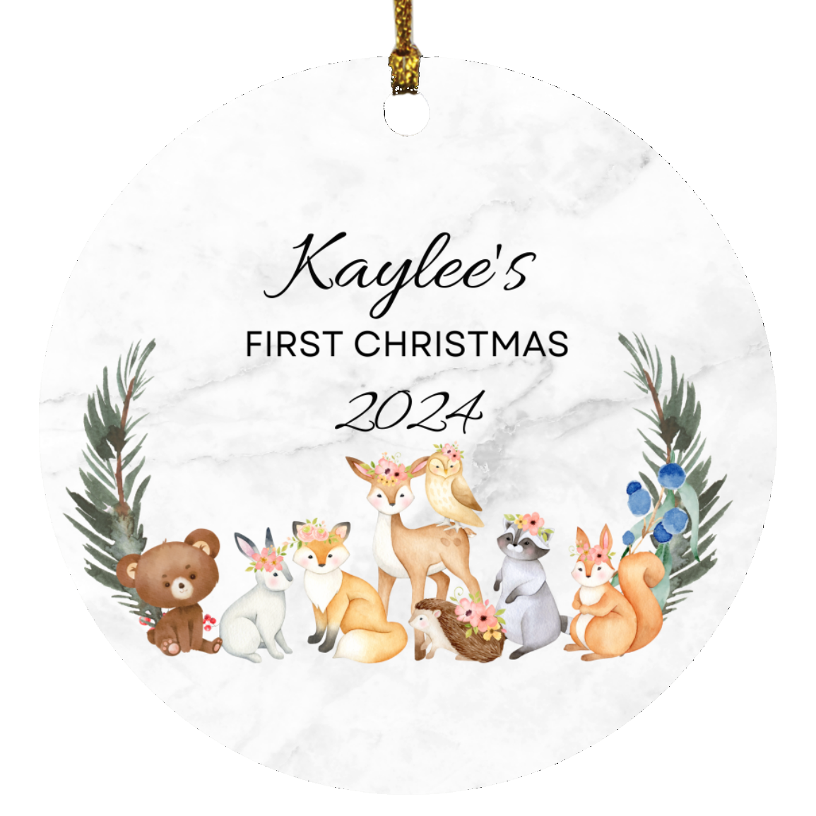 Personalized Baby's First Christmas Ornament