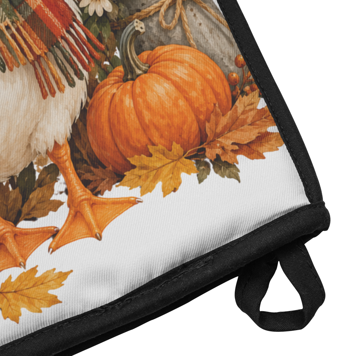 Hello Fall Goose Kitchen Set – Matching Hand Towel & Oven Mitt