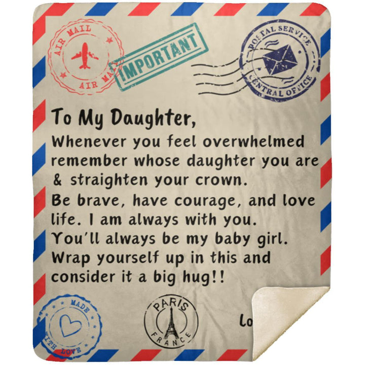 To My Daughter From Dad Premium Sherpa Blanket 50x60