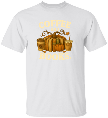 Coffee and Books Cozy Reader T-Shirt/Sweatshirt/Hooded Sweatshirt • Book Club Gift for Women • Autumn Coffee Lover Graphic Tee