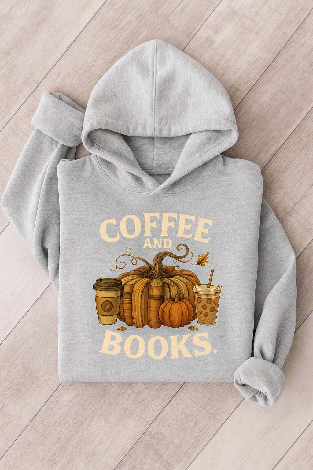 Coffee and Books Cozy Reader T-Shirt/Sweatshirt/Hooded Sweatshirt • Book Club Gift for Women • Autumn Coffee Lover Graphic Tee