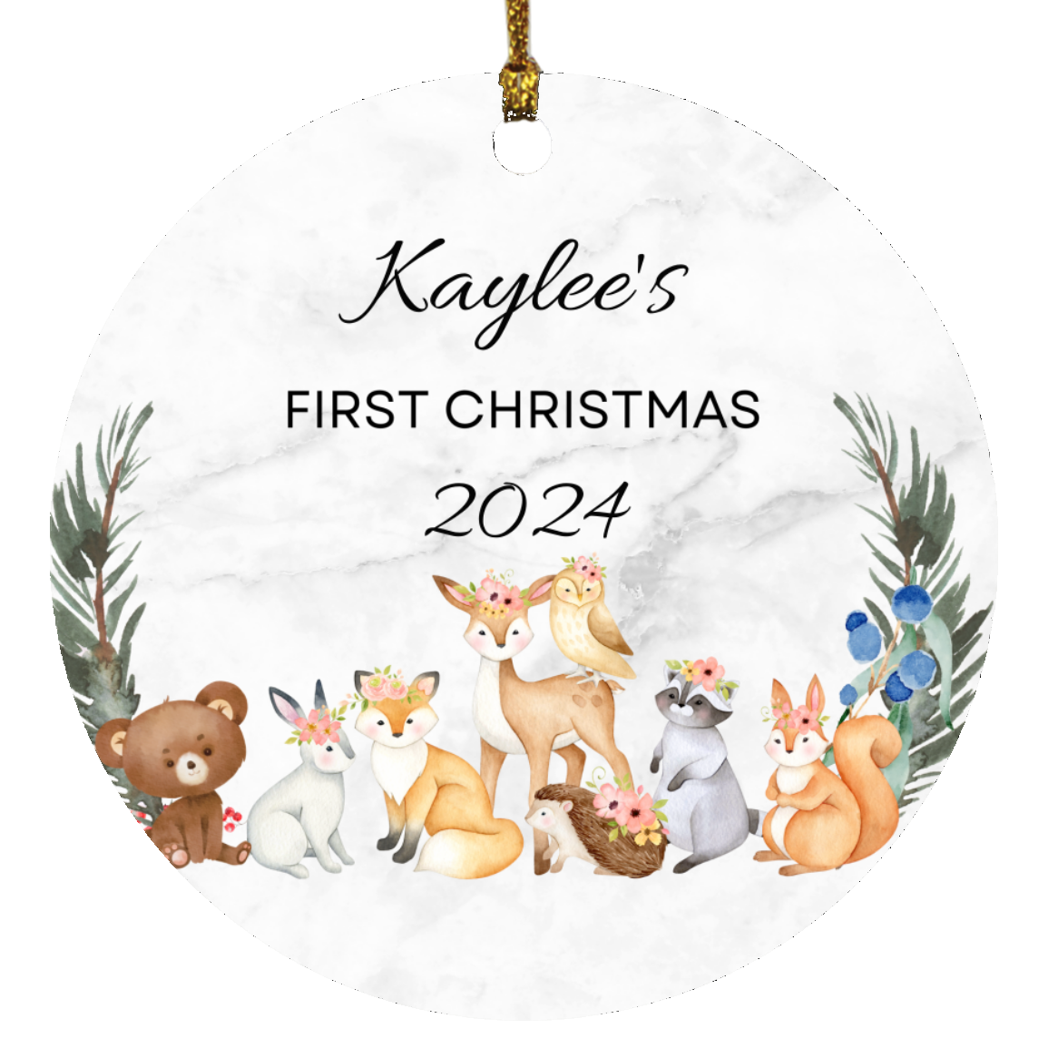 Personalized Baby's First Christmas Ornament