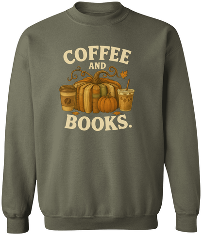 Coffee and Books Cozy Reader T-Shirt/Sweatshirt/Hooded Sweatshirt • Book Club Gift for Women • Autumn Coffee Lover Graphic Tee