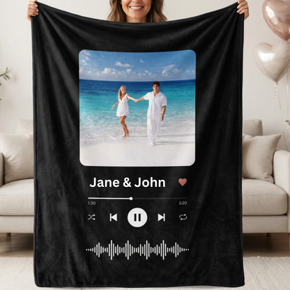 Personalized Music Photo Blanket