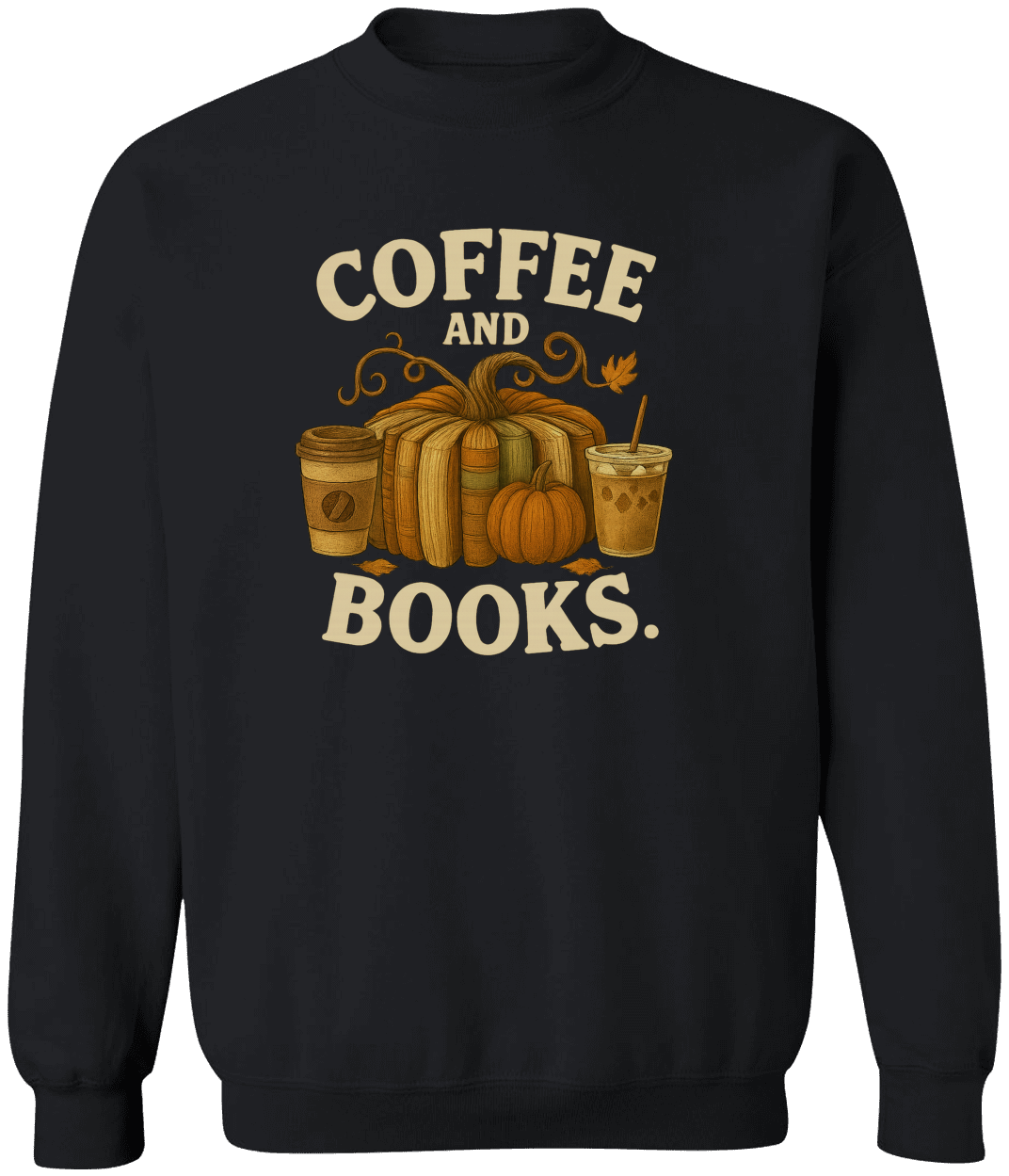 Coffee and Books Cozy Reader T-Shirt/Sweatshirt/Hooded Sweatshirt • Book Club Gift for Women • Autumn Coffee Lover Graphic Tee