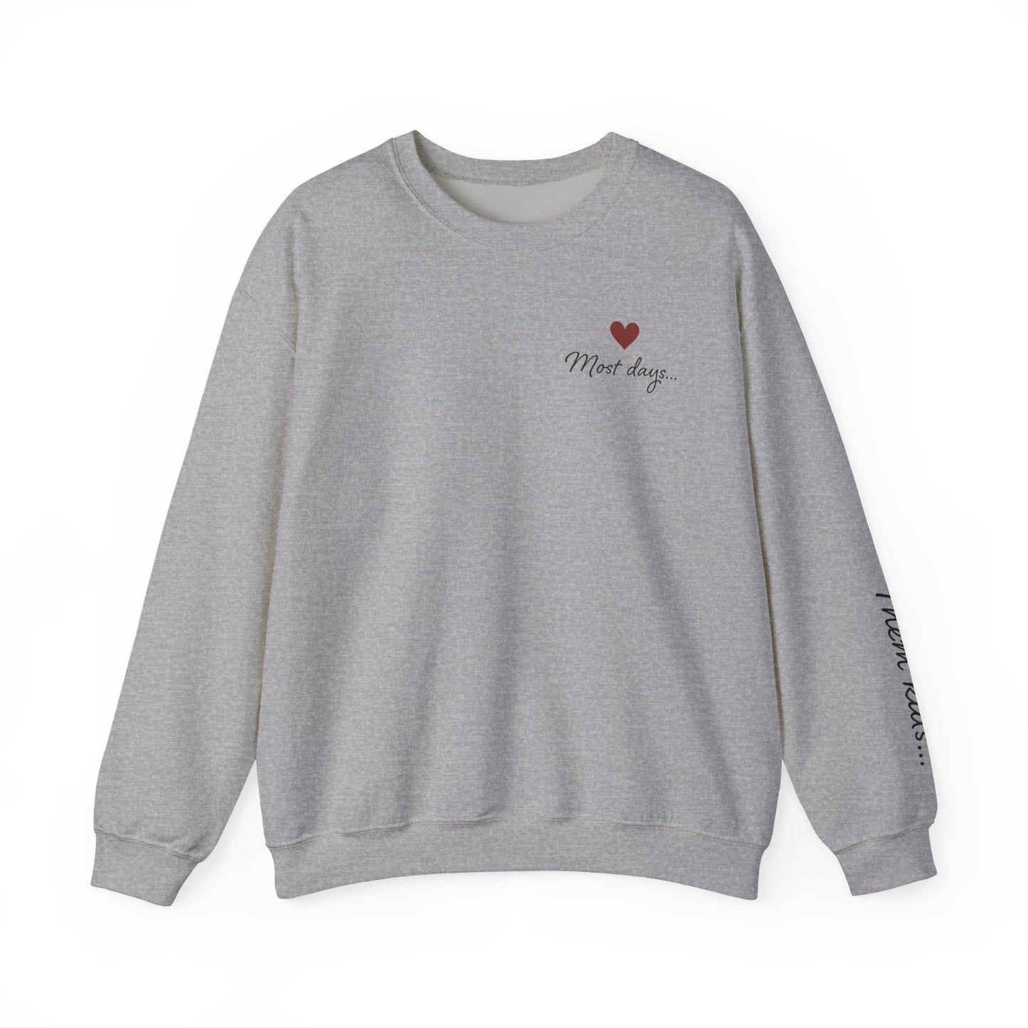 Most Days Motherhood Sweatshirt • Vertical Sleeve “Them Kids…” Script • Funny Mom Shirt • Boutique Cream Pullover • Cozy Minimalist Momlife Crewneck • Parent Humor Gift