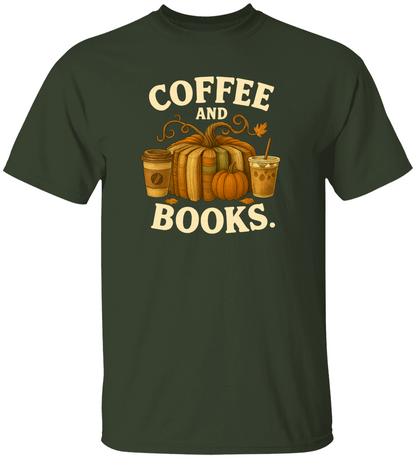 Coffee and Books Cozy Reader T-Shirt/Sweatshirt/Hooded Sweatshirt • Book Club Gift for Women • Autumn Coffee Lover Graphic Tee