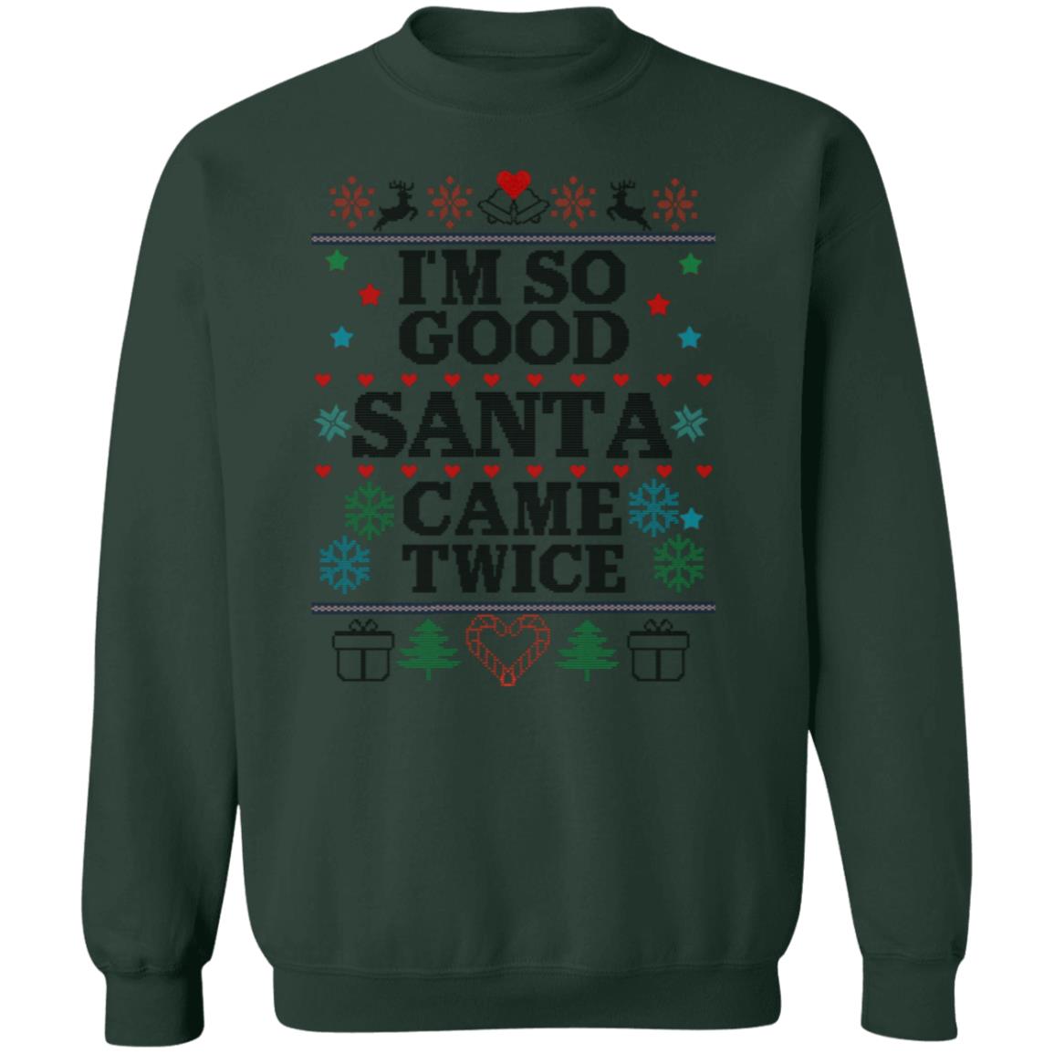 Matching Couples Ugly Christmas Sweater | I'm So Good/Here's Santa