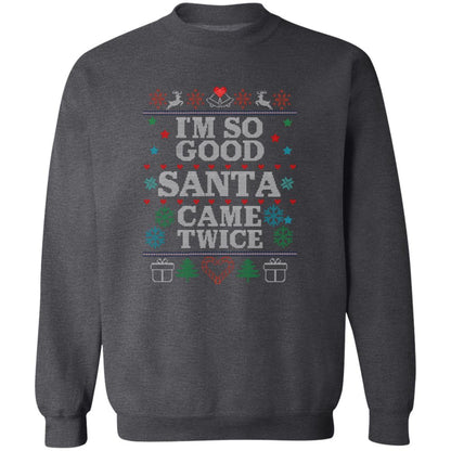 Matching Couples Ugly Christmas Sweater | I'm So Good/Here's Santa