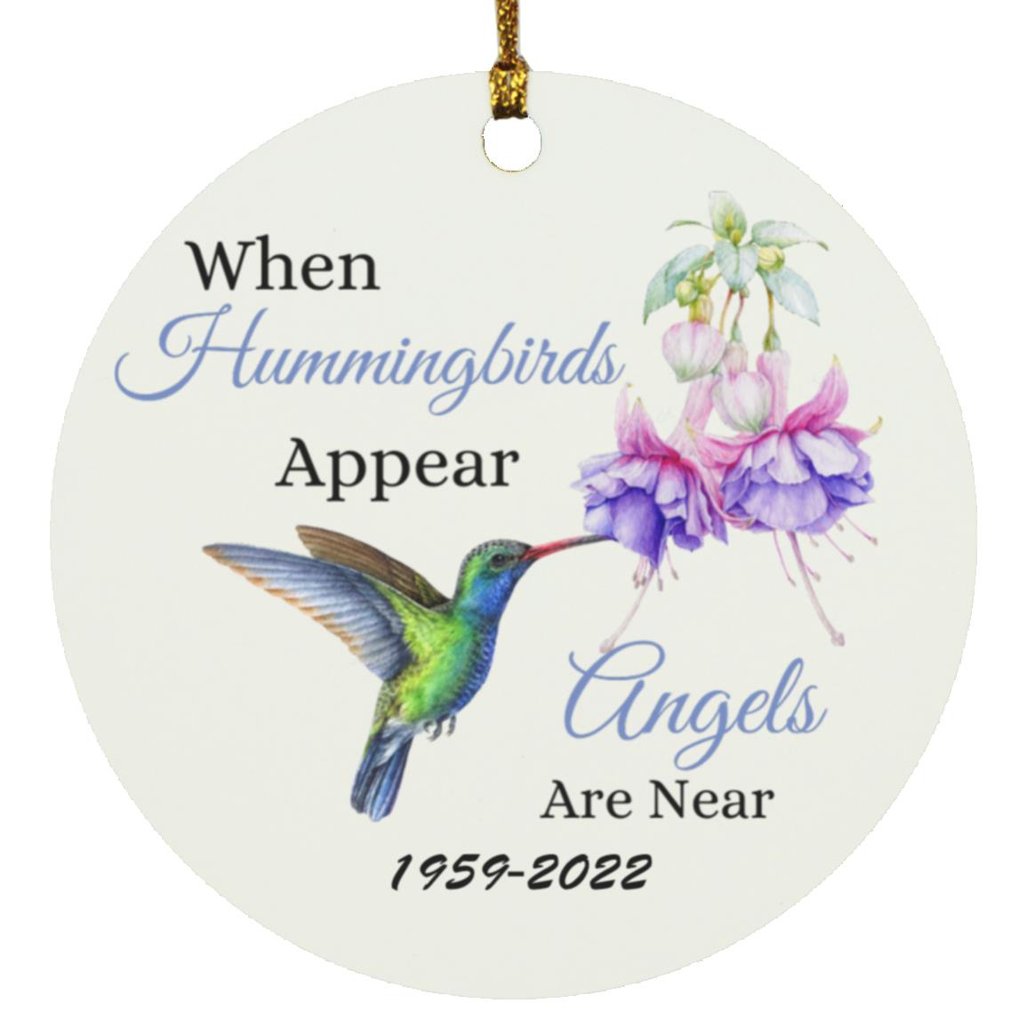 Hummingbird Circle Ornament