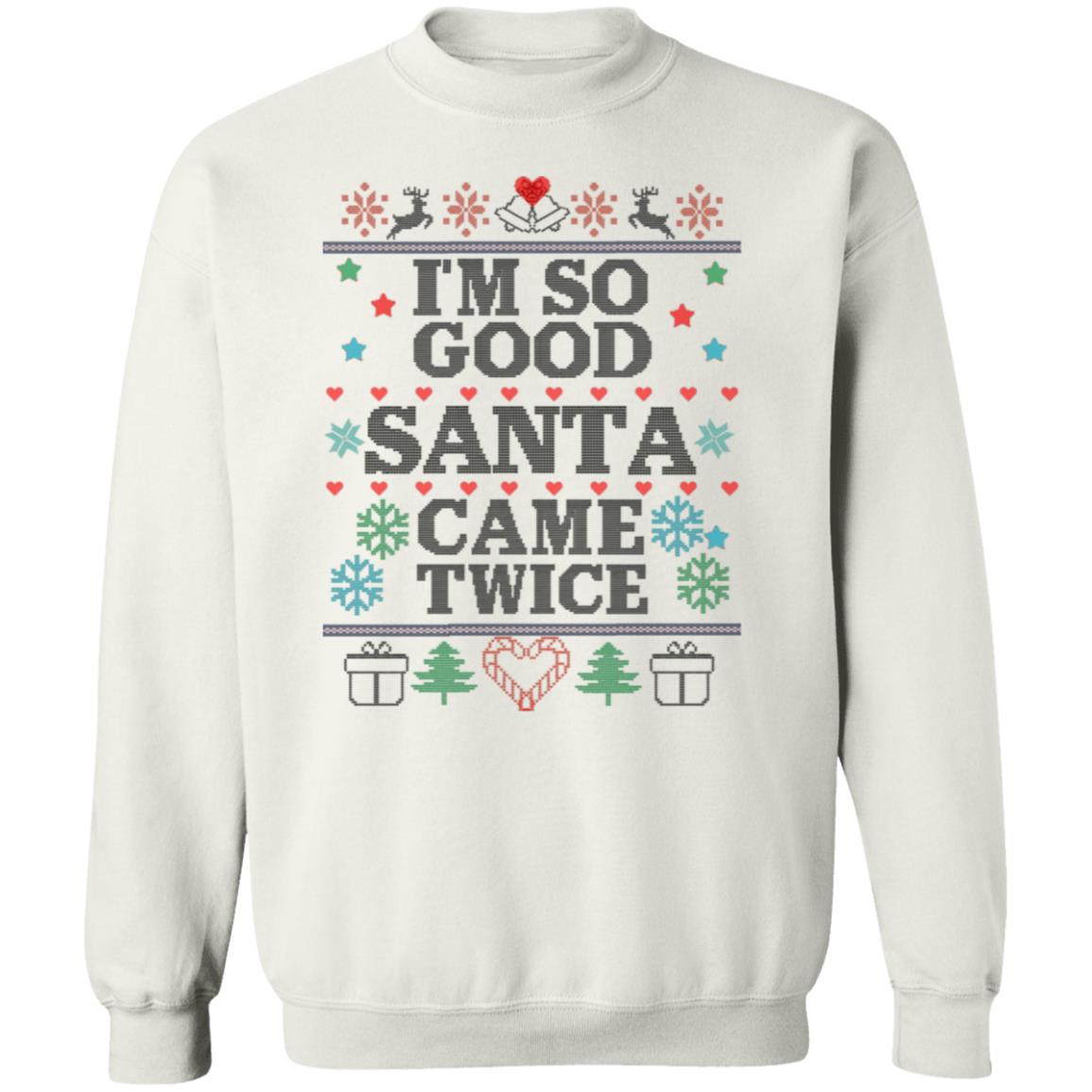 Matching Couples Ugly Christmas Sweater | I'm So Good/Here's Santa