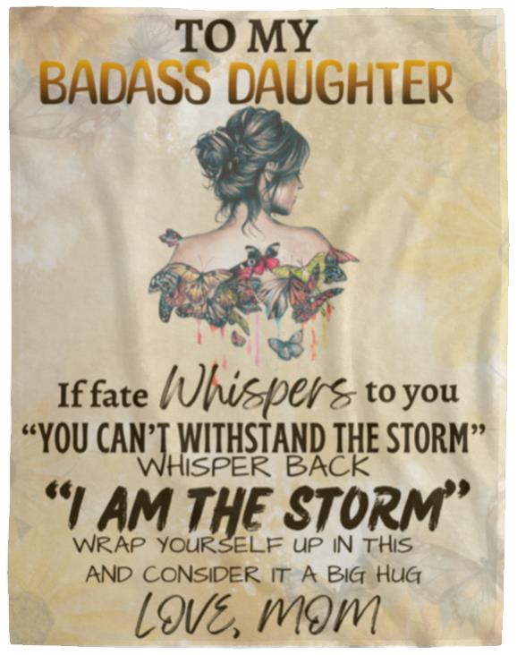 Badass Daughter Plush Fleece Blanket - 60x80