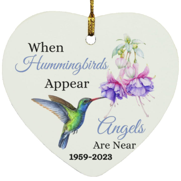 When Hummingbirds Appear | Heart Ornament