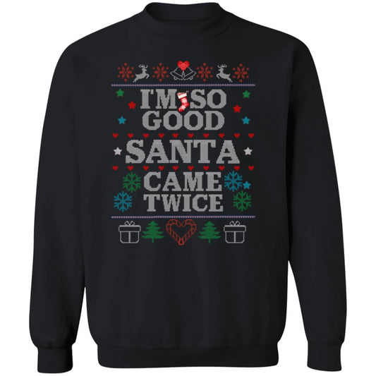 Matching Couples Ugly Christmas Sweater | I'm So Good/Here's Santa