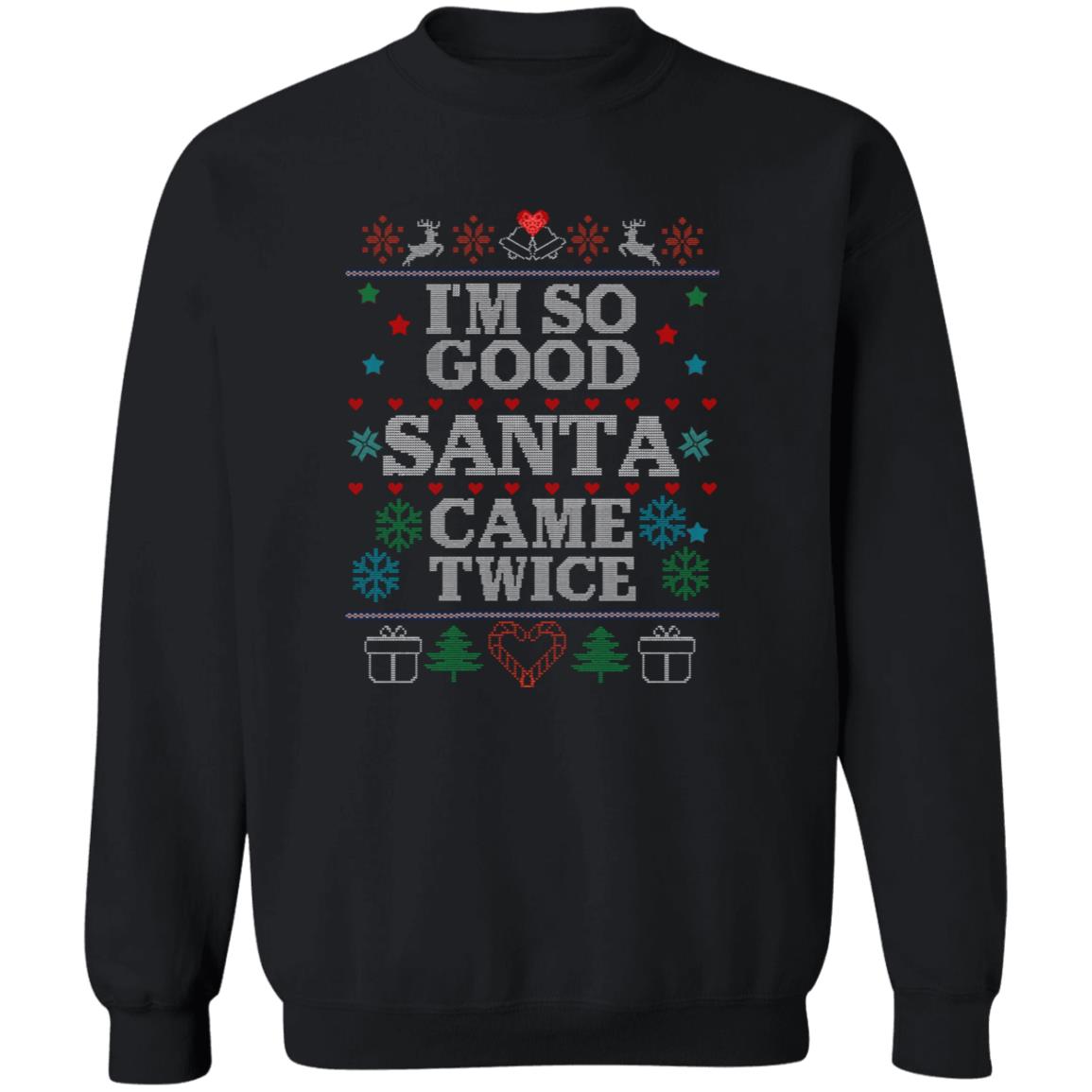 Matching Couples Ugly Christmas Sweater | I'm So Good/Here's Santa