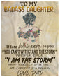 Badass Daughter Plush Fleece Blanket - 60x80