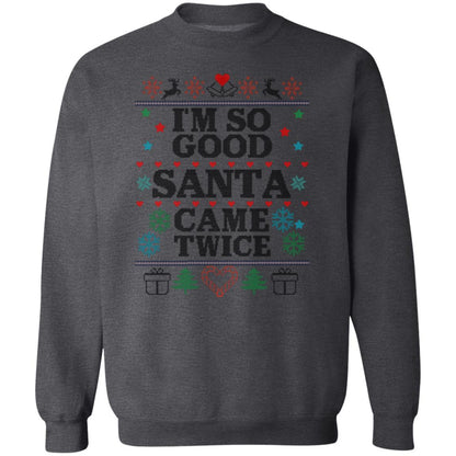 Matching Couples Ugly Christmas Sweater | I'm So Good/Here's Santa