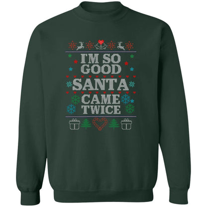 Matching Couples Ugly Christmas Sweater | I'm So Good/Here's Santa