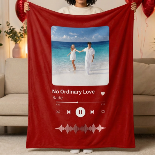 Personalized Music Photo Blanket