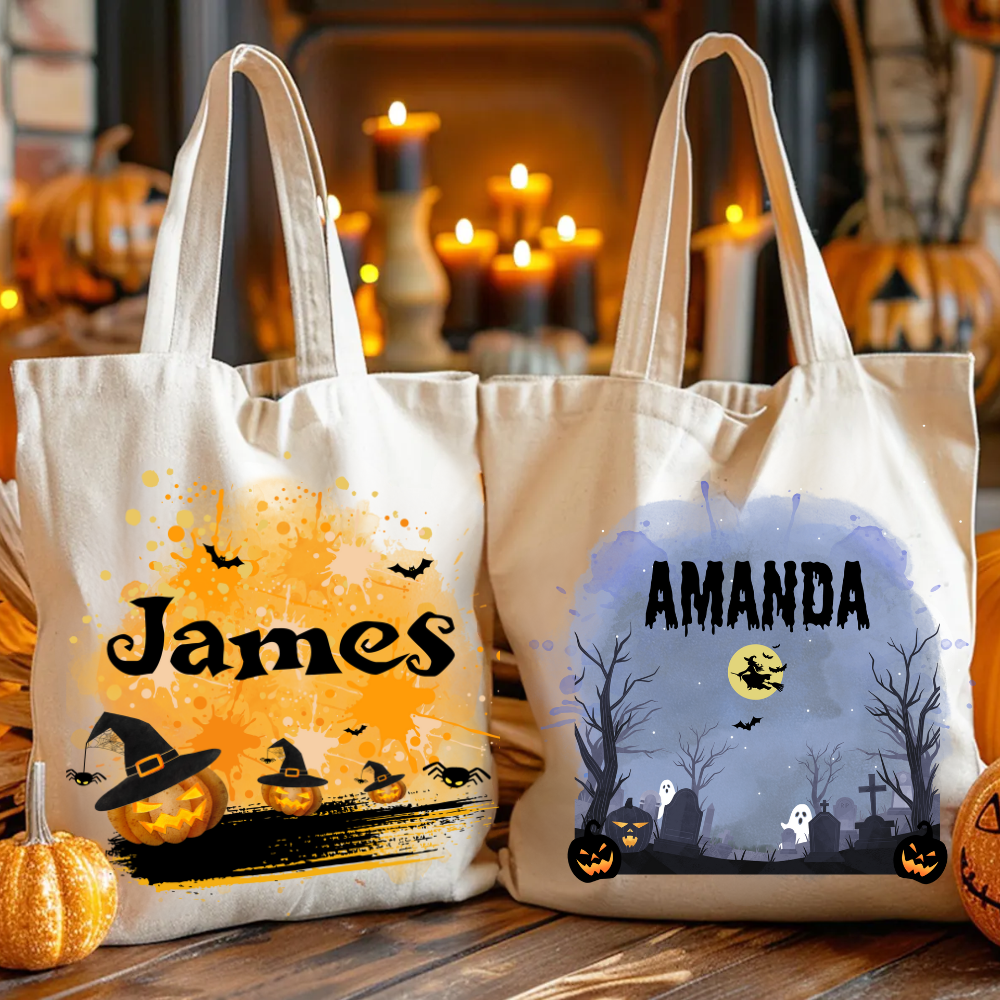 Personalized Halloween Candy Tote