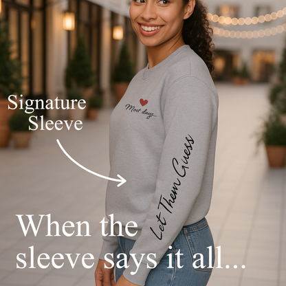 Most Days Motherhood Sweatshirt • Vertical Sleeve “Them Kids…” Script • Funny Mom Shirt • Boutique Cream Pullover • Cozy Minimalist Momlife Crewneck • Parent Humor Gift