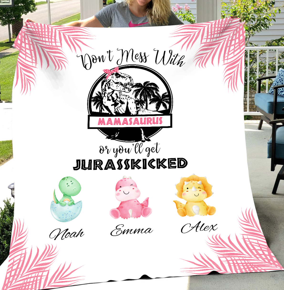 Personalized Mamasaurus Blanket