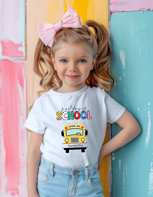 Personalized Back-to-School T-Shirt-Custom Name | Fun & Comfortable First Day of School Tee