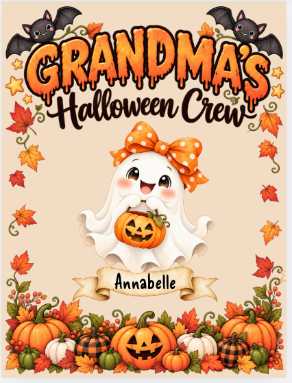 Personalized Grandma’s Halloween Crew Blanket
