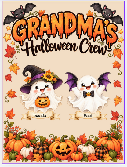Personalized Grandma’s Halloween Crew Blanket
