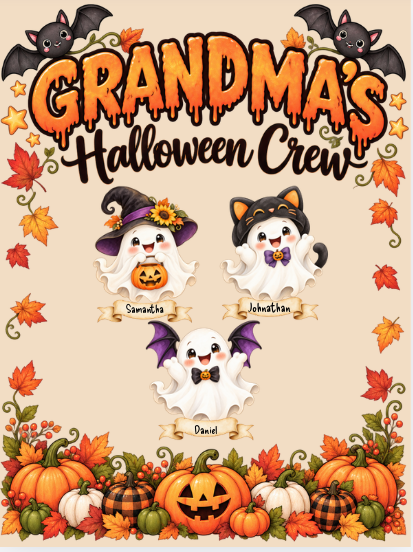 Personalized Grandma’s Halloween Crew Blanket