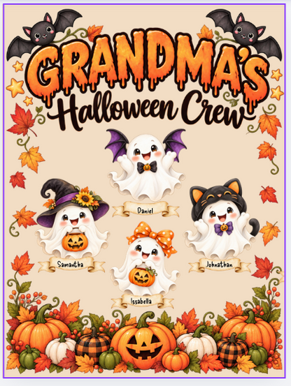 Personalized Grandma’s Halloween Crew Blanket