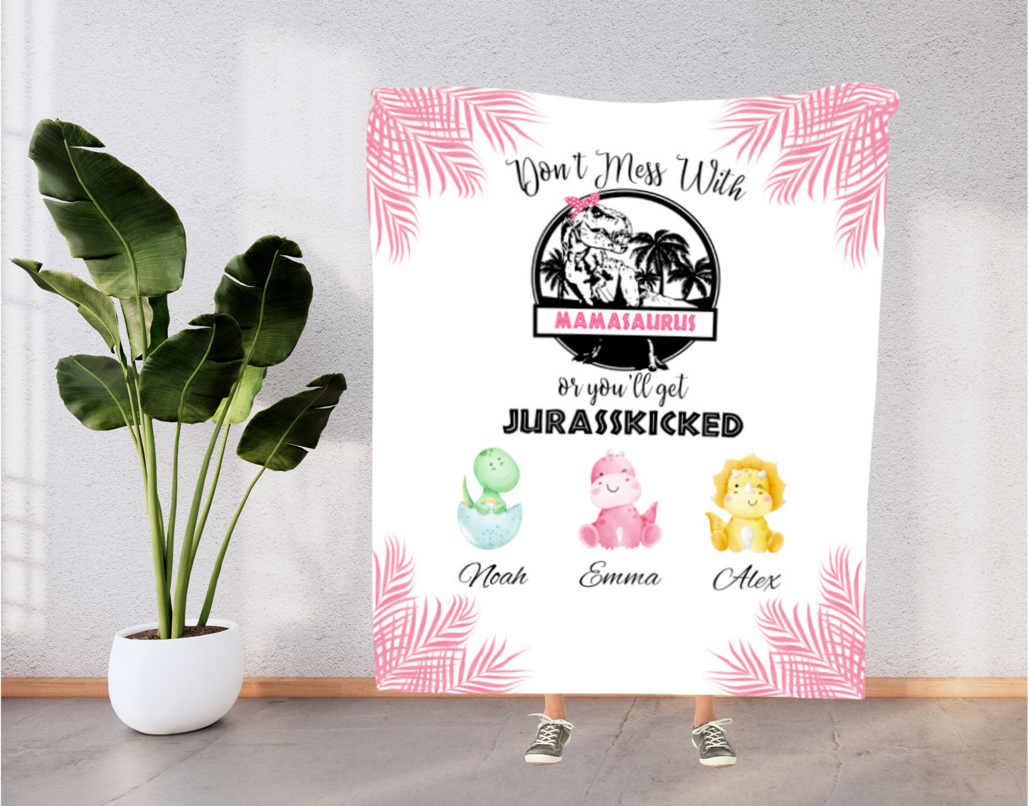 Personalized Mamasaurus Blanket