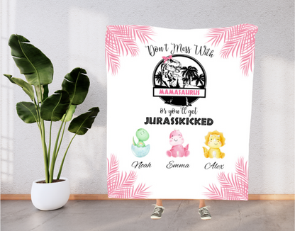 Personalized Mamasaurus Blanket