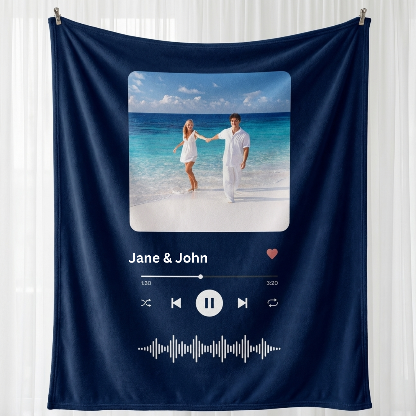 Personalized Music Photo Blanket