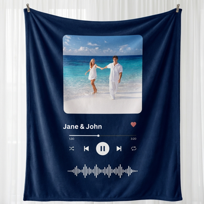 Personalized Music Photo Blanket