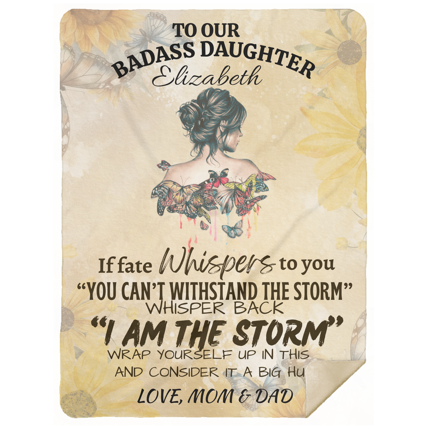 To My BadAss Daughter|Plush Fleece Blanket
