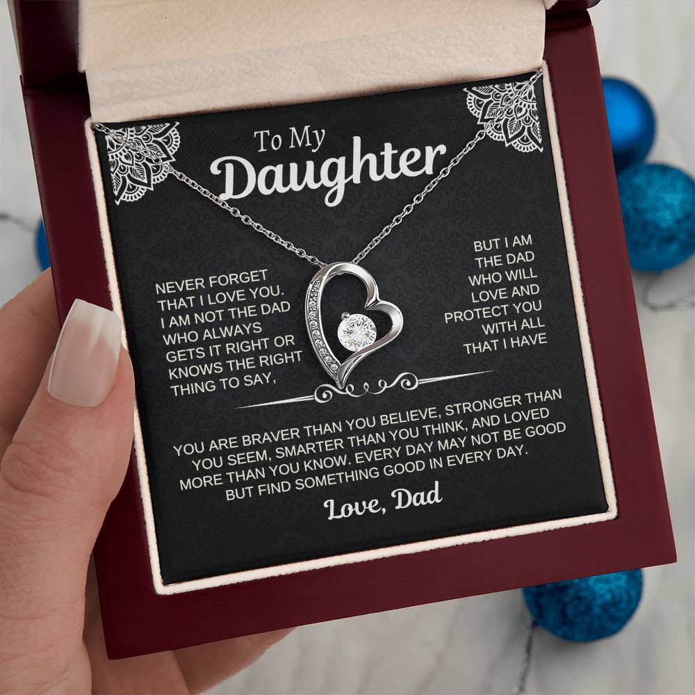 To My Daughter | Love Dad-W | Forever Love Necklace