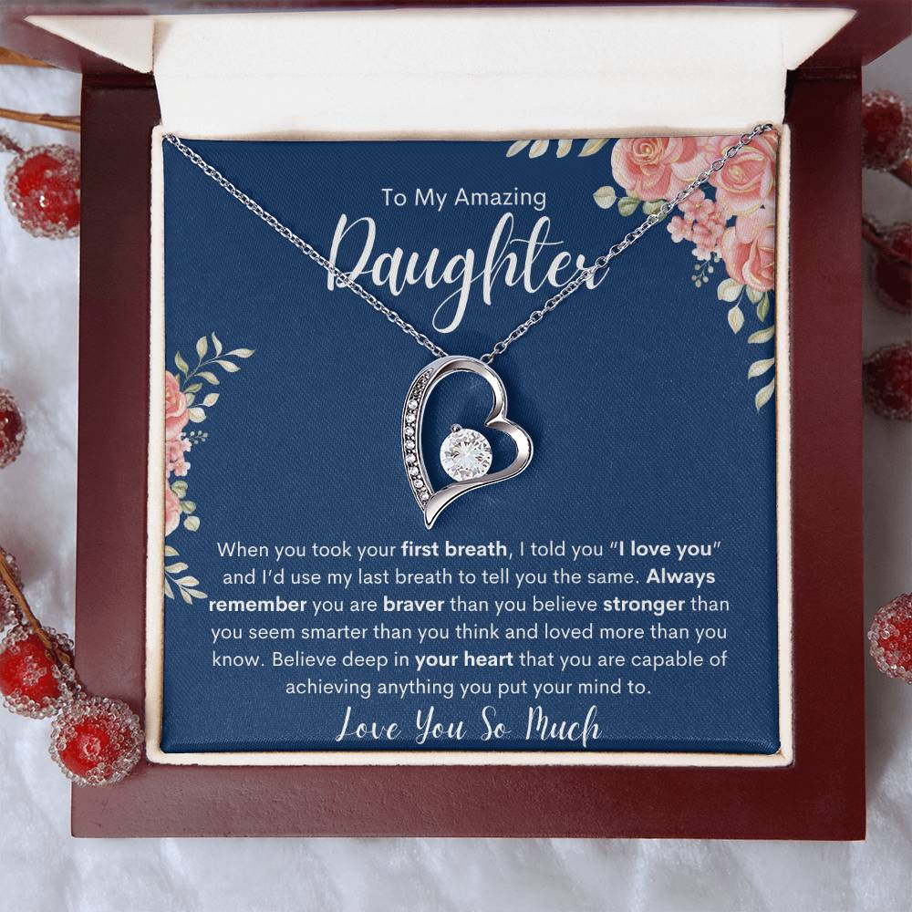 To My Amazing Daughter | Forever Love Necklace-Bl