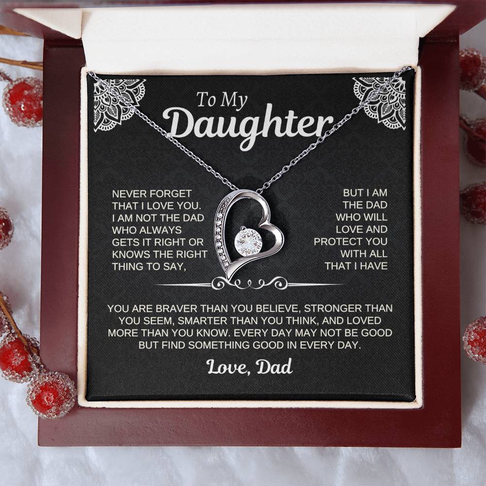To My Daughter | Love Dad-W | Forever Love Necklace