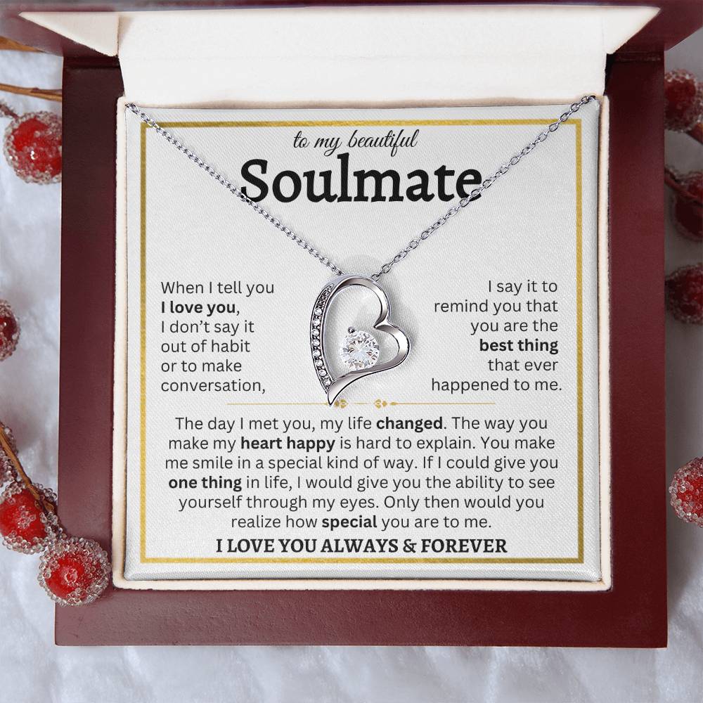 To My Beautiful Soulmate | Forever Love Necklace
