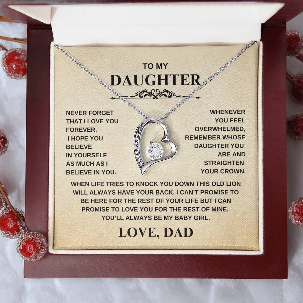 To My Daughter - Never Forget I Love You | Forever Love Necklace