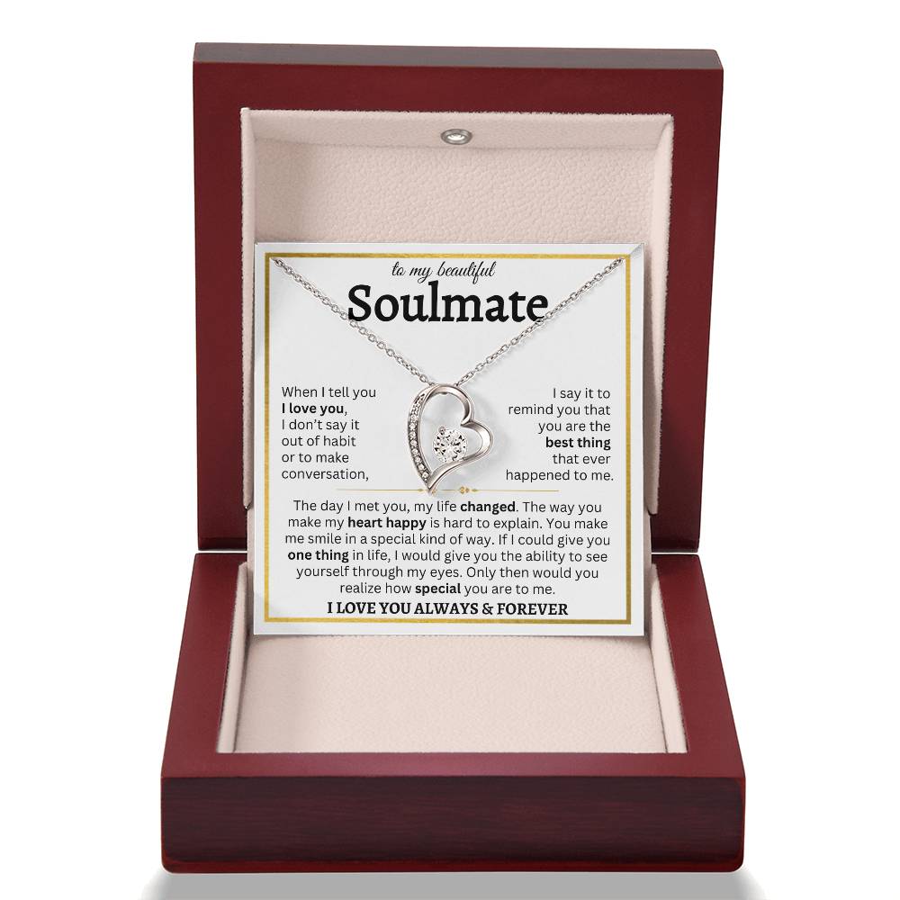 To My Beautiful Soulmate | Forever Love Necklace