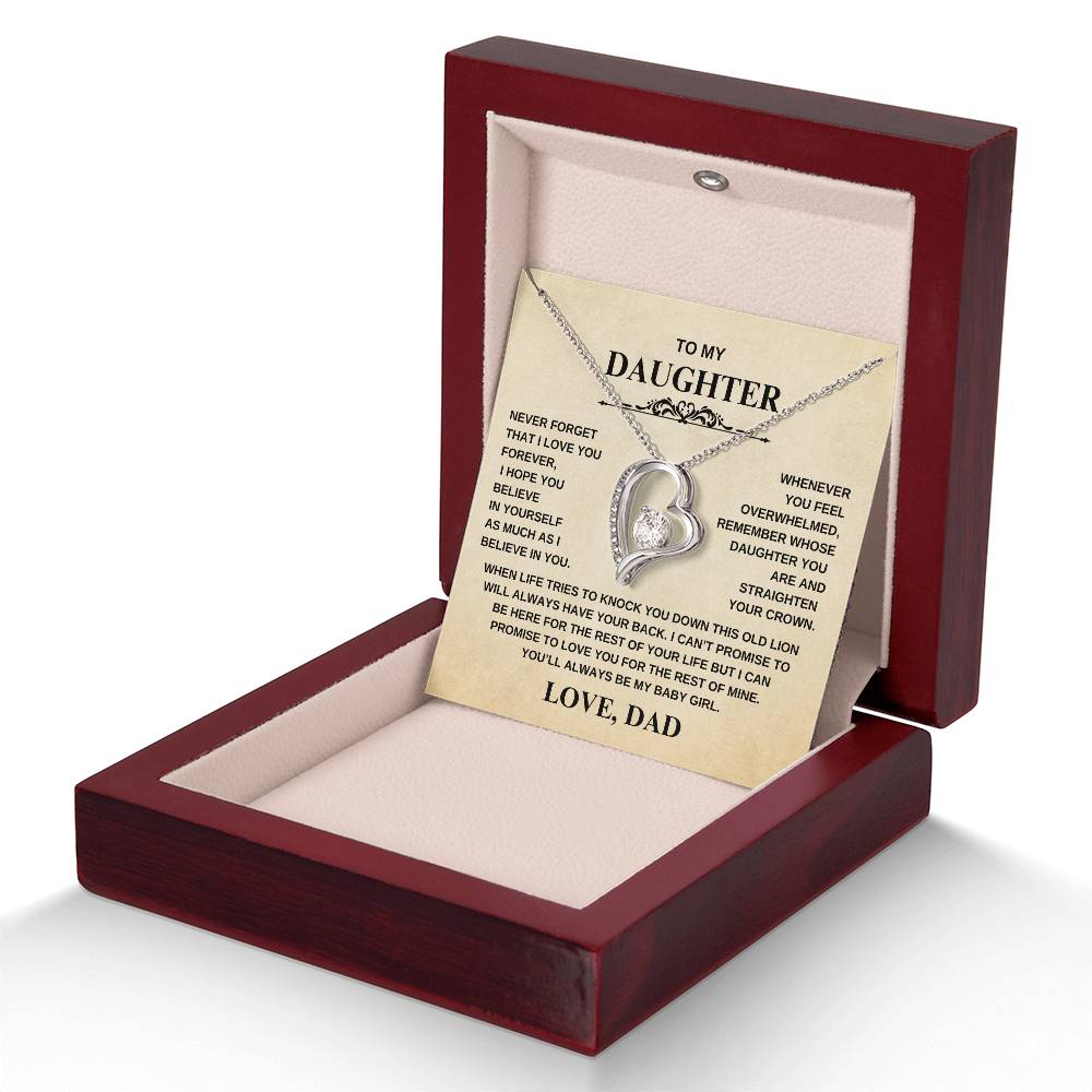To My Daughter - Never Forget I Love You | Forever Love Necklace