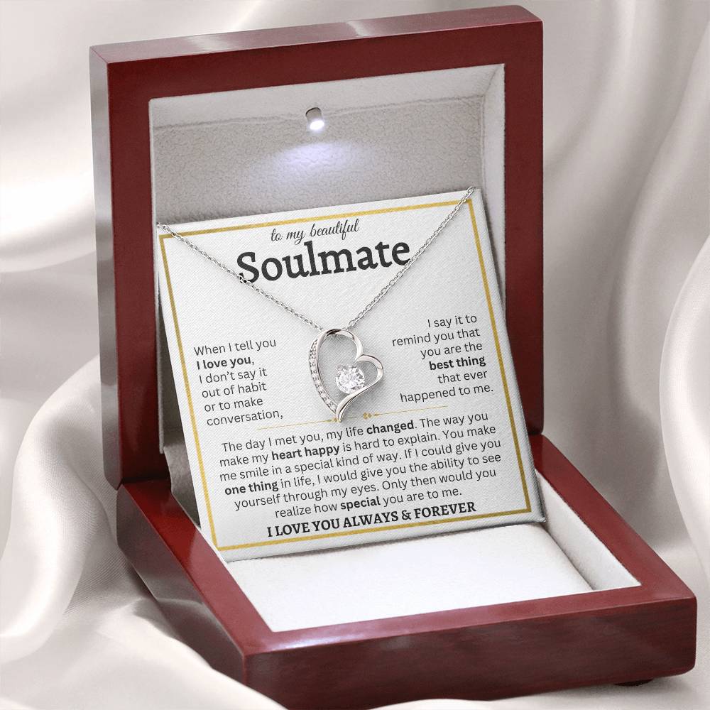 To My Beautiful Soulmate | Forever Love Necklace