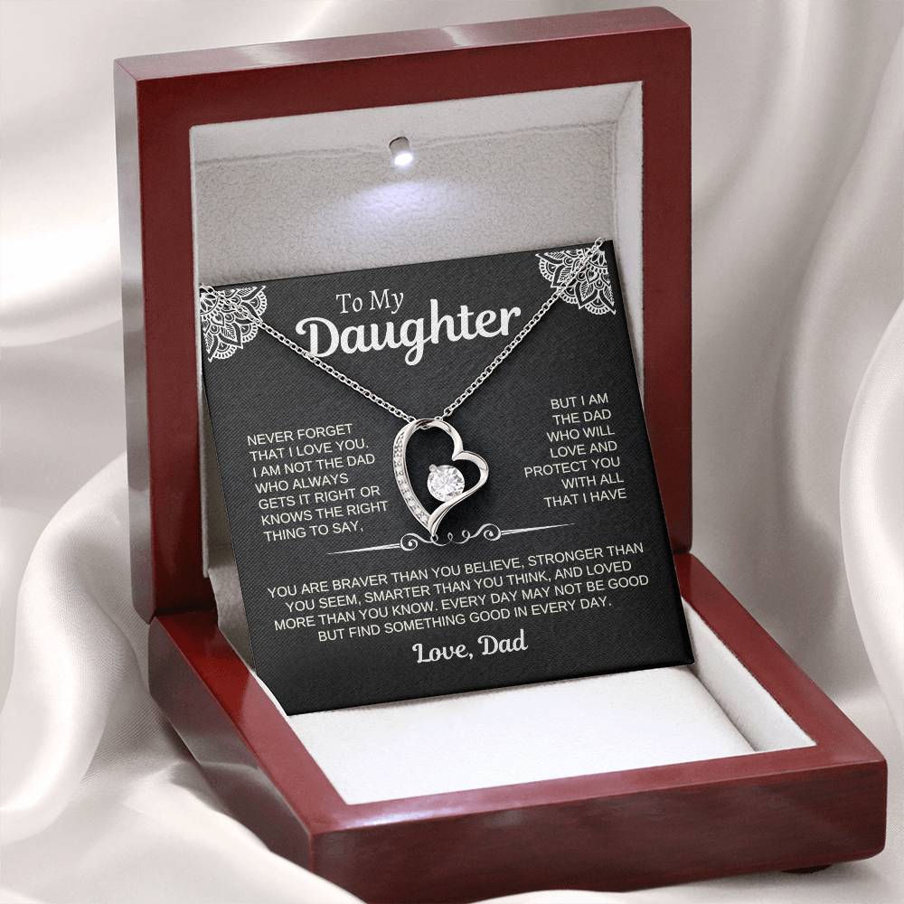 To My Daughter | Love Dad-W | Forever Love Necklace