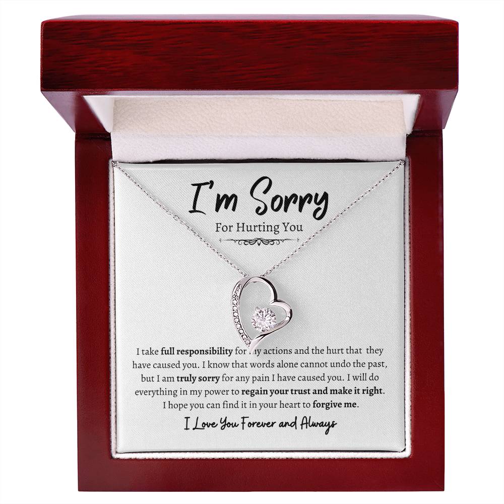 I'm Sorry  For Hurting You | Forever Love Necklace wb