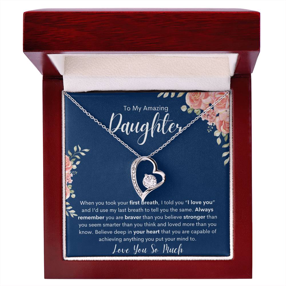 To My Amazing Daughter | Forever Love Necklace-Bl