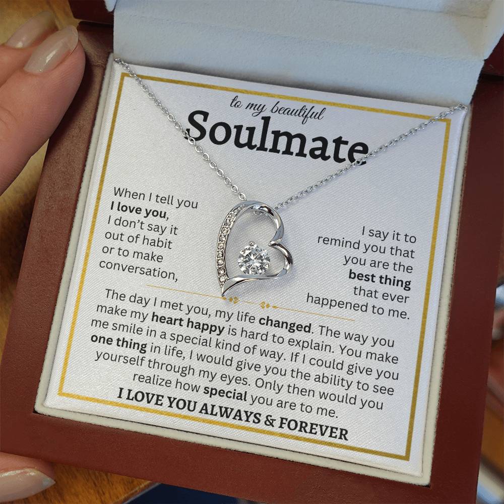 To My Beautiful Soulmate | Forever Love Necklace